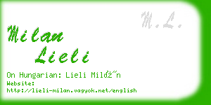 milan lieli business card